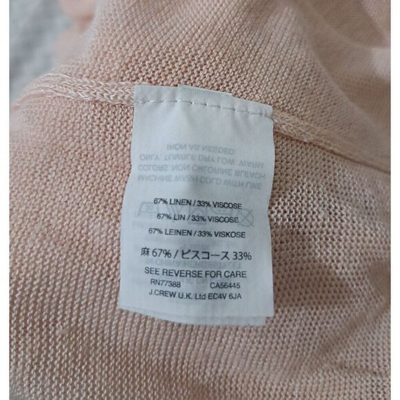 J Crew Womens Small Summer Weight Linen Viscose Sweater Boat Neck Peach - Picture 7 of 9
